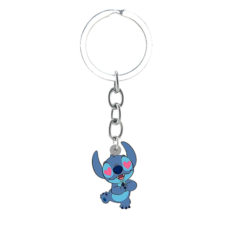 Stitch Keychain Hearts with Eyes