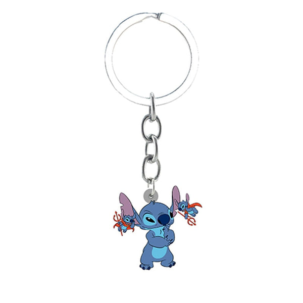 Stitch Angel and Demon Keychain