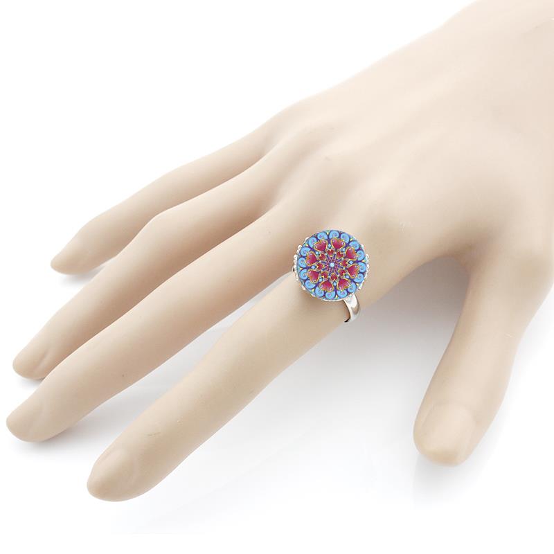 Blue Stitch Sitting Ring