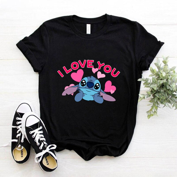 T-shirt Stitch "Je t'aime"