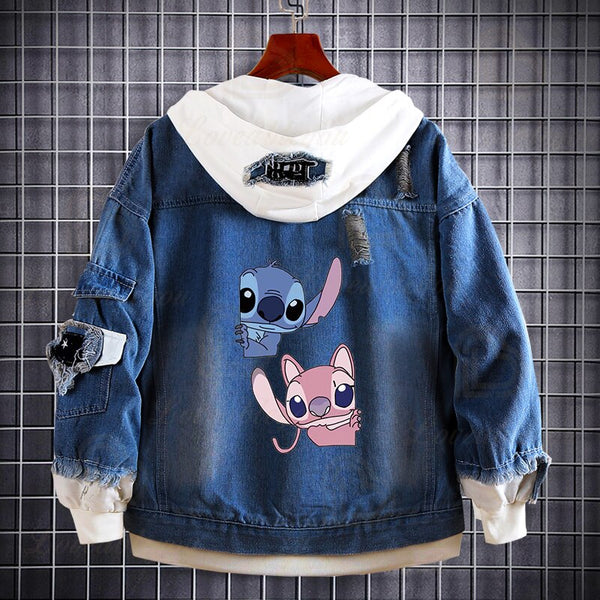 Stitch Jeans Jacket with Angel