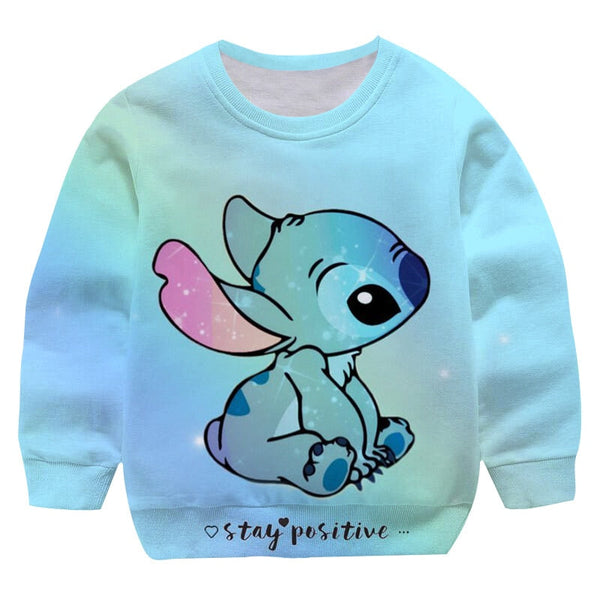 Child Hoodie Stitch Stay Positive