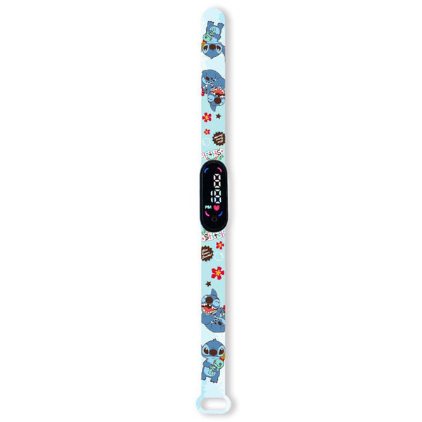 Digital Watch Stitch Red Flowers