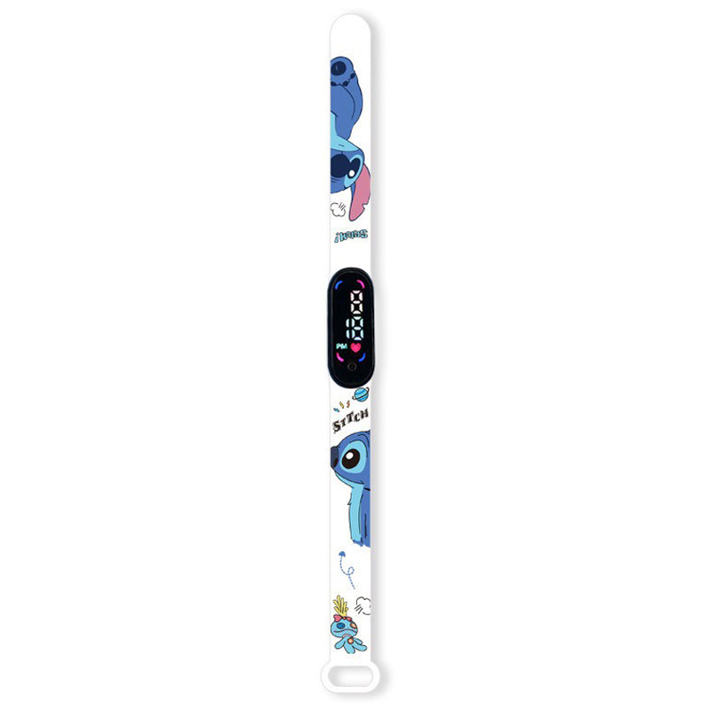 White Stitch Digital Watch